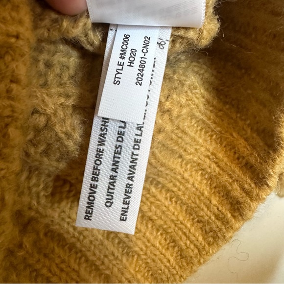 NEW Madewell Charley Alpaca Blend Pullover Sweater Mustard Size XXS MSRP $98 - Picture 6 of 7
